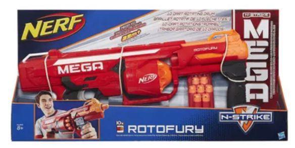 Lança Dardo Nerf Mega Rotofury Hasbro - Lançadores de Dardos
